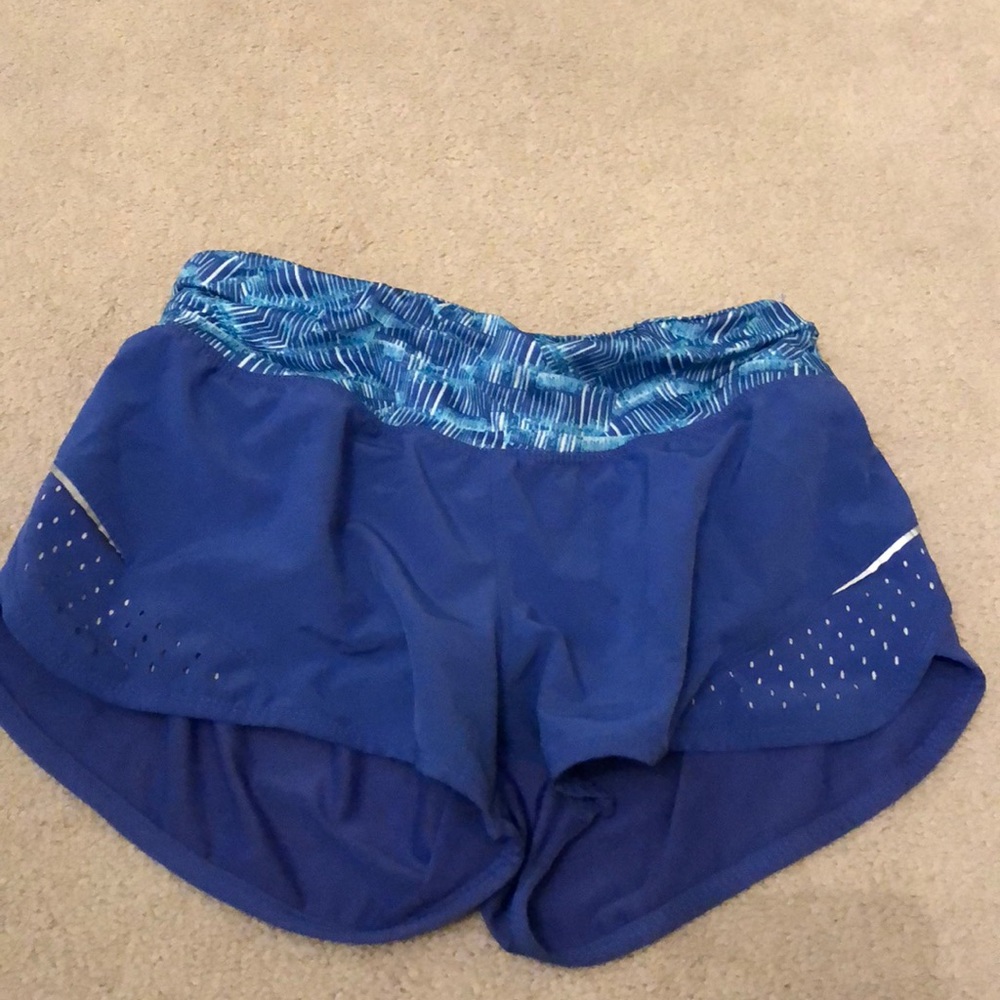 Blue workout shorts